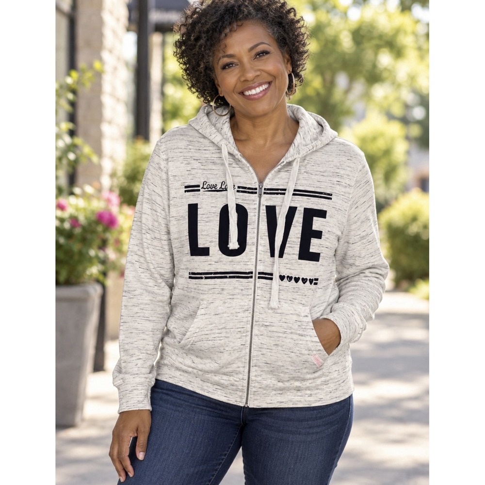 Reflex Life Is Out There Women's 3XL Gray with Black letters Hoodie